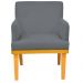 Kit 02 Poltronas Decorativas Para Sala de Estar Base Mel Beatriz W01 Suede Cinza - Lyam Decor