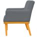 Kit 02 Poltronas Decorativas Para Sala de Estar Base Mel Beatriz W01 Suede Cinza - Lyam Decor