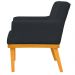 Kit 02 Poltronas Decorativas Para Sala de Estar Base Mel Beatriz W01 Suede Preto - Lyam Decor
