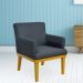 Kit 02 Poltronas Decorativas Para Sala de Estar Beatriz W01 Linho Chumbo - Lyam Decor