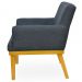 Kit 02 Poltronas Decorativas Para Sala de Estar Beatriz W01 Linho Chumbo - Lyam Decor