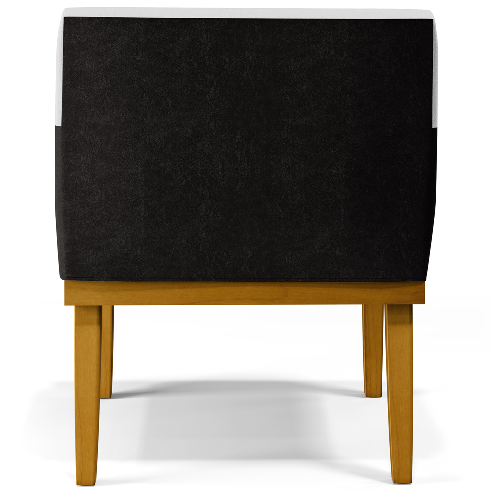 Kit 02 Poltronas Decorativas Para Sala de Estar Beatriz W01 Linho Cinza Couríssimo Preto - Lyam Decor
