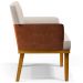 Kit 02 Poltronas Decorativas Para Sala de Estar Beatriz W01 Linho Cru Couríssimo Camel - Lyam Decor