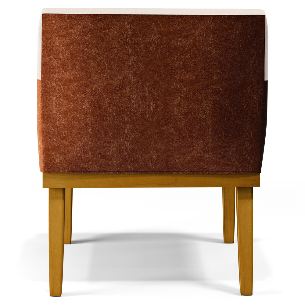 Kit 02 Poltronas Decorativas Para Sala de Estar Beatriz W01 Linho Cru Couríssimo Camel - Lyam Decor