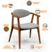 Kit 02 Poltronas Decorativas Para Sala de Estar Cecília B04 Linho Cinza - Lyam Decor