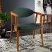 Kit 02 Poltronas Decorativas Para Sala de Estar Cecília B04 Linho Verde Musgo - Lyam Decor