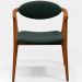 Kit 02 Poltronas Decorativas Para Sala de Estar Cecília B04 Linho Verde Musgo - Lyam Decor