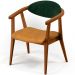 Kit 02 Poltronas Decorativas Para Sala de Estar Cecília L02 Couríssimo Verde Musgo Whisky - Lyam