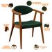 Kit 02 Poltronas Decorativas Para Sala de Estar Cecília L02 Facto Verde Musgo - Lyam Decor