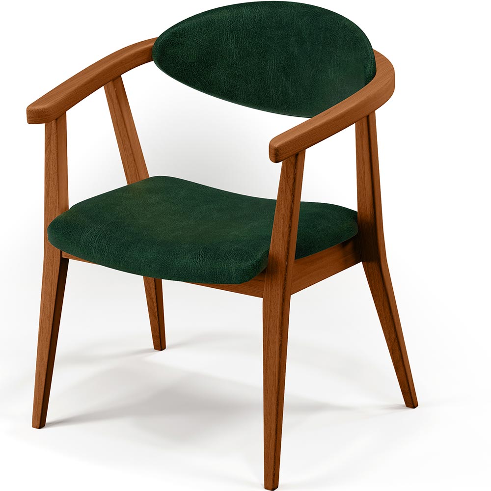 Kit 02 Poltronas Decorativas Para Sala de Estar Cecília L02 Facto Verde Musgo - Lyam Decor