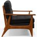Kit 02 Poltronas Decorativas Para Sala de Estar Encosto Ripado Emília B04 Linho Chumbo - Lyam Decor