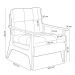 Kit 02 Poltronas Decorativas Para Sala de Estar Encosto Ripado Emília B04 Linho Cru - Lyam Decor