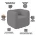 Kit 02 Poltronas Decorativas Para Sala de Estar Fixa Living Peônia K01 Bouclê Cinza - Lyam Decor