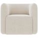 Kit 02 Poltronas Decorativas Para Sala de Estar Fixa Living Peônia K01 Bouclê Creme - Lyam Decor