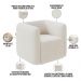 Kit 02 Poltronas Decorativas Para Sala de Estar Fixa Living Peônia K01 Bouclê Creme - Lyam Decor