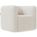 Kit 02 Poltronas Decorativas Para Sala de Estar Fixa Living Peônia K01 Bouclê Creme - Lyam Decor