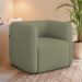 Kit 02 Poltronas Decorativas Para Sala de Estar Fixa Living Peônia K01 Bouclê Verde - Lyam Decor