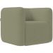 Kit 02 Poltronas Decorativas Para Sala de Estar Fixa Living Peônia K01 Bouclê Verde - Lyam Decor