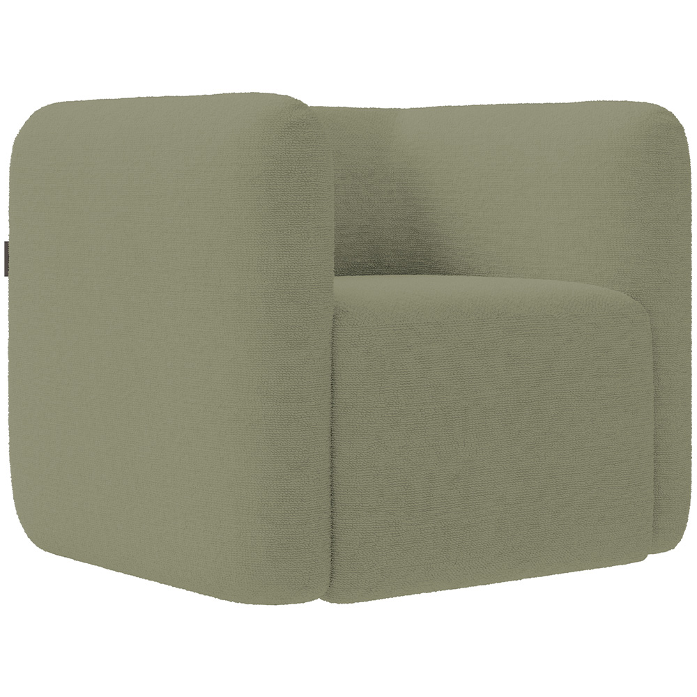 Kit 02 Poltronas Decorativas Para Sala de Estar Fixa Living Peônia K01 Bouclê Verde - Lyam Decor