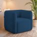 Kit 02 Poltronas Decorativas Para Sala de Estar Fixa Living Peônia K01 Veludo Azul Marinho - Lyam Decor