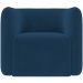 Kit 02 Poltronas Decorativas Para Sala de Estar Fixa Living Peônia K01 Veludo Azul Marinho - Lyam Decor