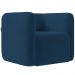 Kit 02 Poltronas Decorativas Para Sala de Estar Fixa Living Peônia K01 Veludo Azul Marinho - Lyam Decor