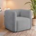 Kit 02 Poltronas Decorativas Para Sala de Estar Fixa Living Peônia K01 Veludo Cinza - Lyam Decor