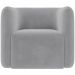 Kit 02 Poltronas Decorativas Para Sala de Estar Fixa Living Peônia K01 Veludo Cinza - Lyam Decor