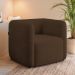 Kit 02 Poltronas Decorativas Para Sala de Estar Fixa Living Peônia K01 Veludo Marrom - Lyam Decor