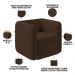 Kit 02 Poltronas Decorativas Para Sala de Estar Fixa Living Peônia K01 Veludo Marrom - Lyam Decor