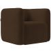Kit 02 Poltronas Decorativas Para Sala de Estar Fixa Living Peônia K01 Veludo Marrom - Lyam Decor