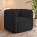 Kit 02 Poltronas Decorativas Para Sala de Estar Fixa Living Peônia K01 Veludo Preto - Lyam Decor
