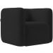 Kit 02 Poltronas Decorativas Para Sala de Estar Fixa Living Peônia K01 Veludo Preto - Lyam Decor