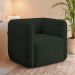 Kit 02 Poltronas Decorativas Para Sala de Estar Fixa Living Peônia K01 Veludo Verde - Lyam Decor