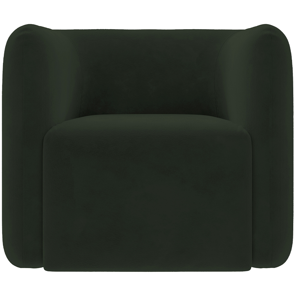 Kit 02 Poltronas Decorativas Para Sala de Estar Fixa Living Peônia K01 Veludo Verde - Lyam Decor