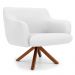 Kit 02 Poltronas Decorativas Para Sala de Estar Jade D02 Corano Branco C-12 - Lyam Decor