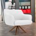 Kit 02 Poltronas Decorativas Para Sala de Estar Jade D02 Corano Branco C-12 - Lyam Decor