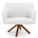 Kit 02 Poltronas Decorativas Para Sala de Estar Jade D02 Corano Branco C-12 - Lyam Decor