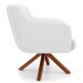 Kit 02 Poltronas Decorativas Para Sala de Estar Jade D02 Corano Branco C-12 - Lyam Decor