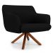 Kit 02 Poltronas Decorativas Para Sala de Estar Jade D02 Corano Preto C-05 - Lyam Decor