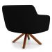 Kit 02 Poltronas Decorativas Para Sala de Estar Jade D02 Corano Preto C-05 - Lyam Decor