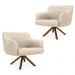 Kit 02 Poltronas Decorativas Para Sala de Estar Jade D02 Veludo Liso C-309 - Lyam Decor