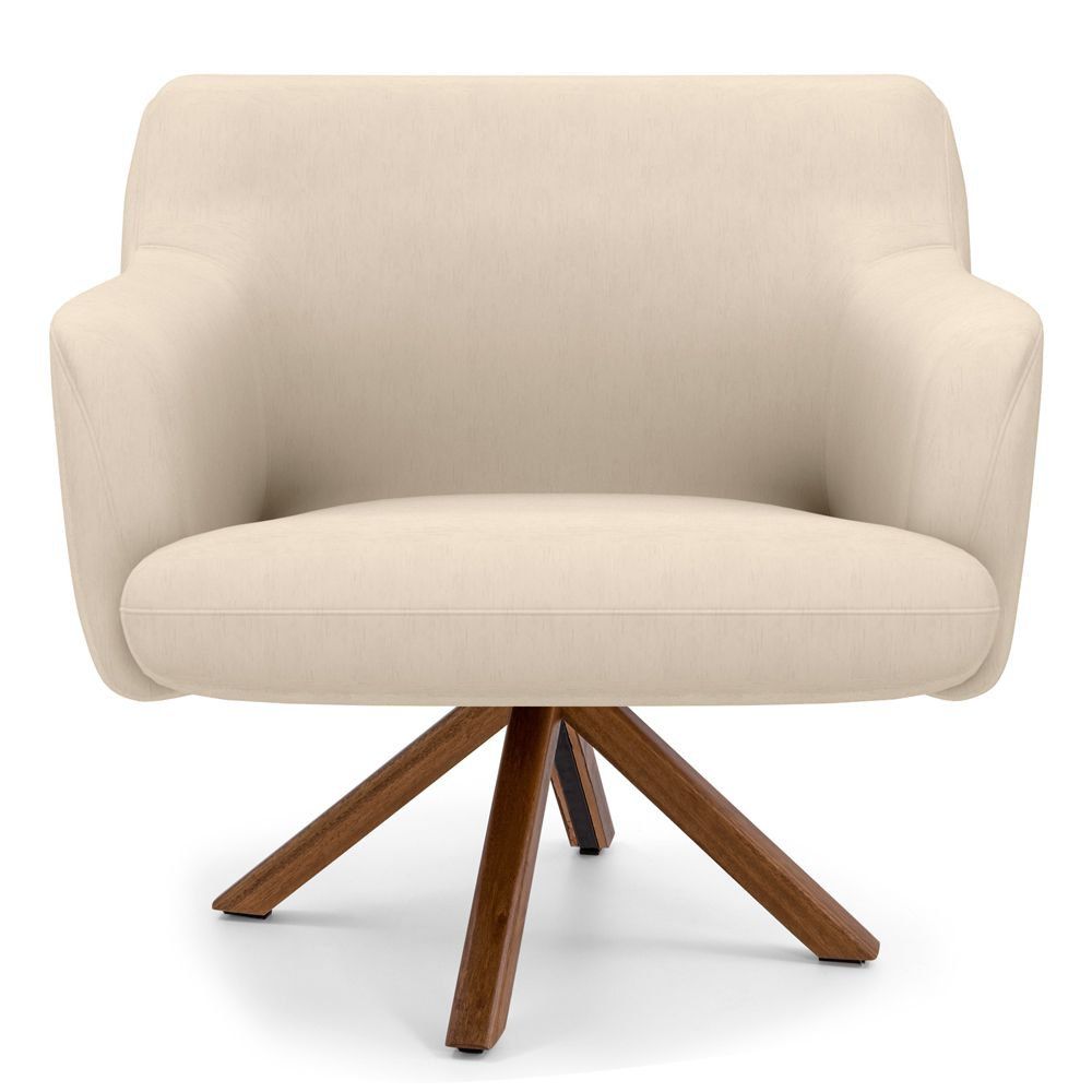Kit 02 Poltronas Decorativas Para Sala de Estar Jade D02 Veludo Liso C-309 - Lyam Decor