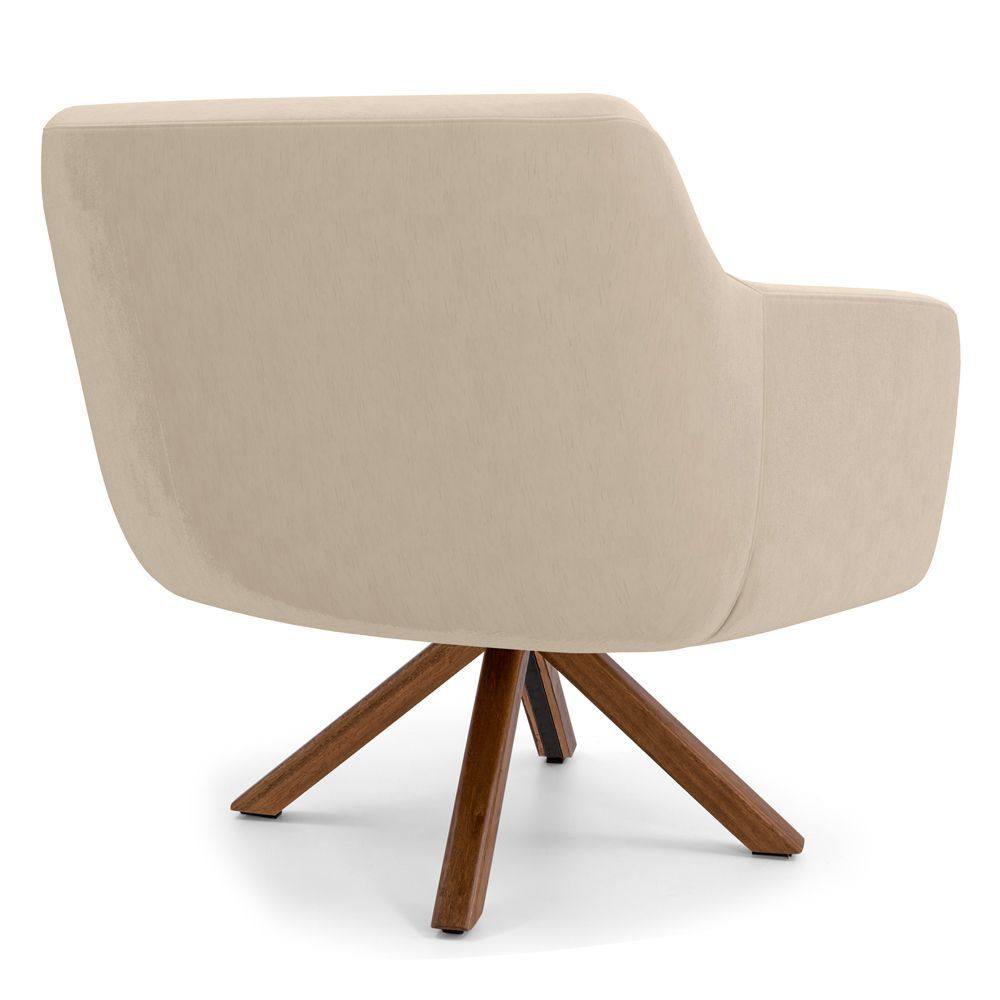 Kit 02 Poltronas Decorativas Para Sala de Estar Jade D02 Veludo Liso C-309 - Lyam Decor