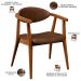 Kit 02 Poltronas Decorativas Para Sala de Estar Jantar Cecília L02 Couríssimo Marrom - Lyam Decor