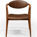 Kit 02 Poltronas Decorativas Para Sala de Estar Jantar Cecília L02 Couríssimo Marrom - Lyam Decor