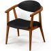 Kit 02 Poltronas Decorativas Para Sala de Estar Jantar Cecília L02 Couríssimo Preto - Lyam Decor