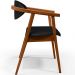 Kit 02 Poltronas Decorativas Para Sala de Estar Jantar Cecília L02 Couríssimo Preto - Lyam Decor