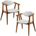 Kit 02 Poltronas Decorativas Para Sala de Estar Jantar Cecília L02 Facto Branco - Lyam Decor