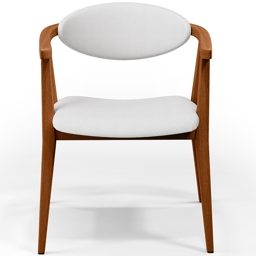 Kit 02 Poltronas Decorativas Para Sala de Estar Jantar Cecília L02 Facto Branco - Lyam Decor